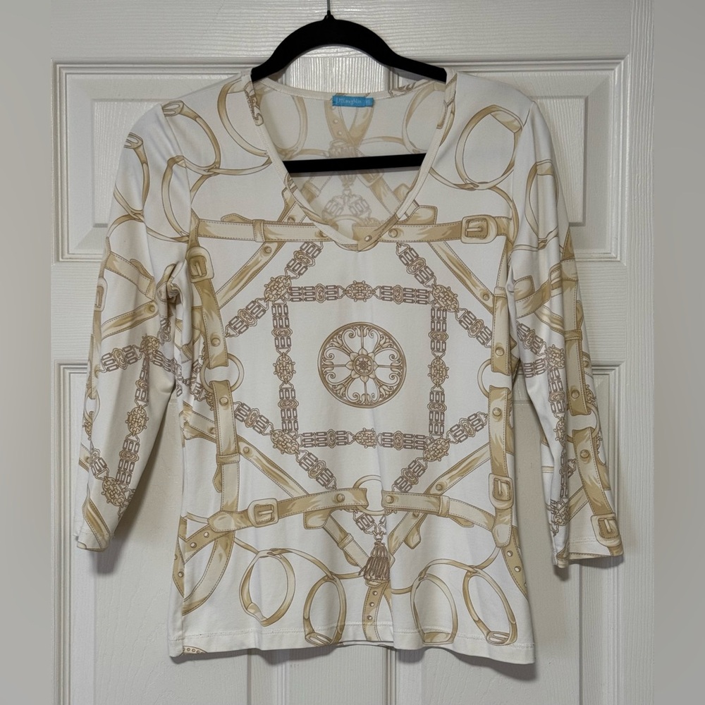 J. Mclaughlin Equestrian Baroque Patterned Knitte… - image 1